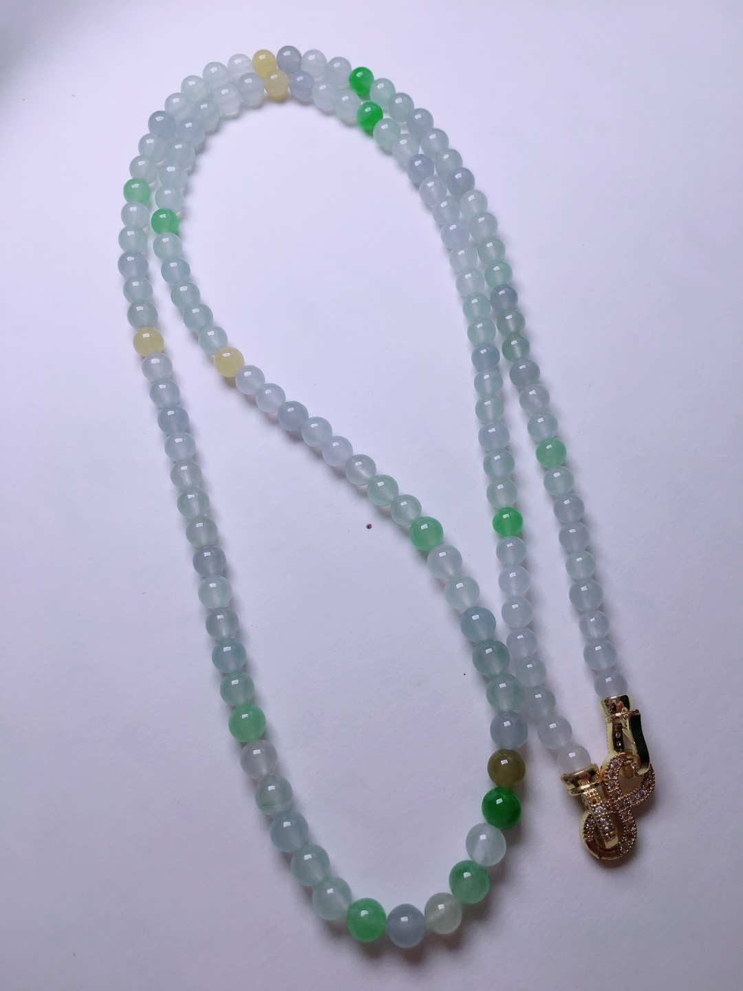 ️冰种珠子项链，晶莹剔透，新颖时尚，4.6-5.2
