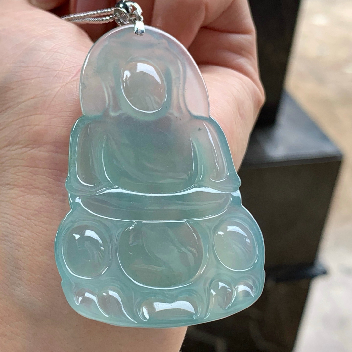 金扣蓝水观音^_^鲜艳  尺寸65
