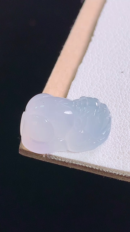 冰种貔貅，一刀切，无裂，尺寸:16.8-10.6-8.0mm 26