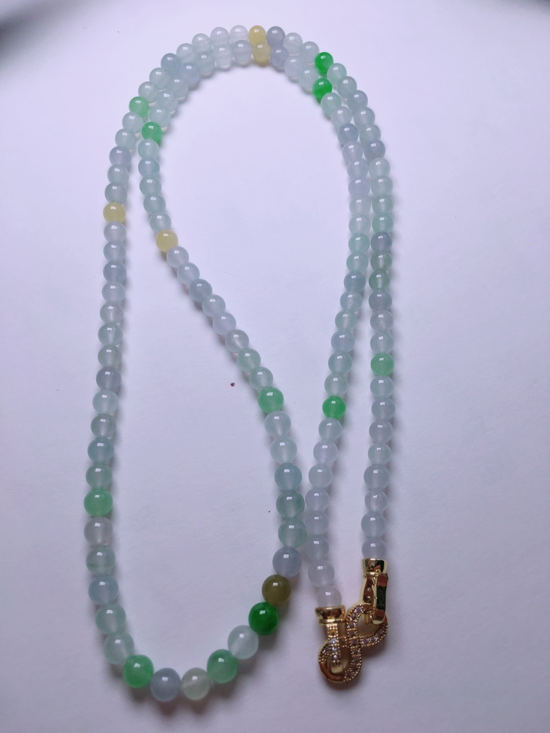 ️冰种珠子项链，晶莹剔透，新颖时尚，4.6-5.2