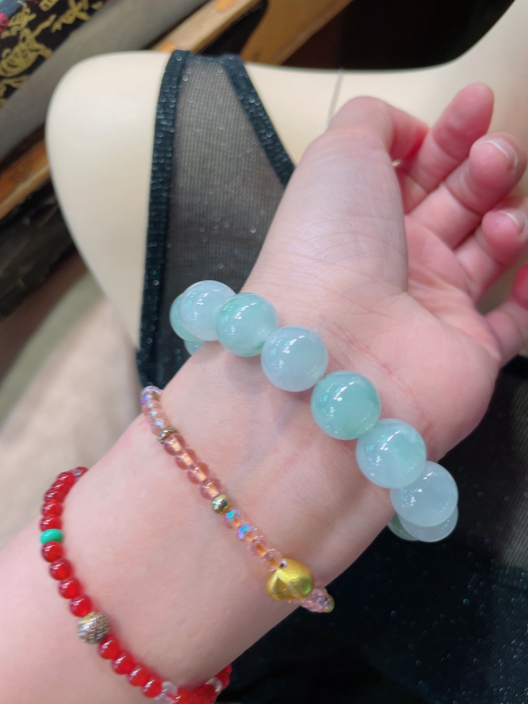 ️珠子手串，晶莹剔透，新颖时尚，12.8