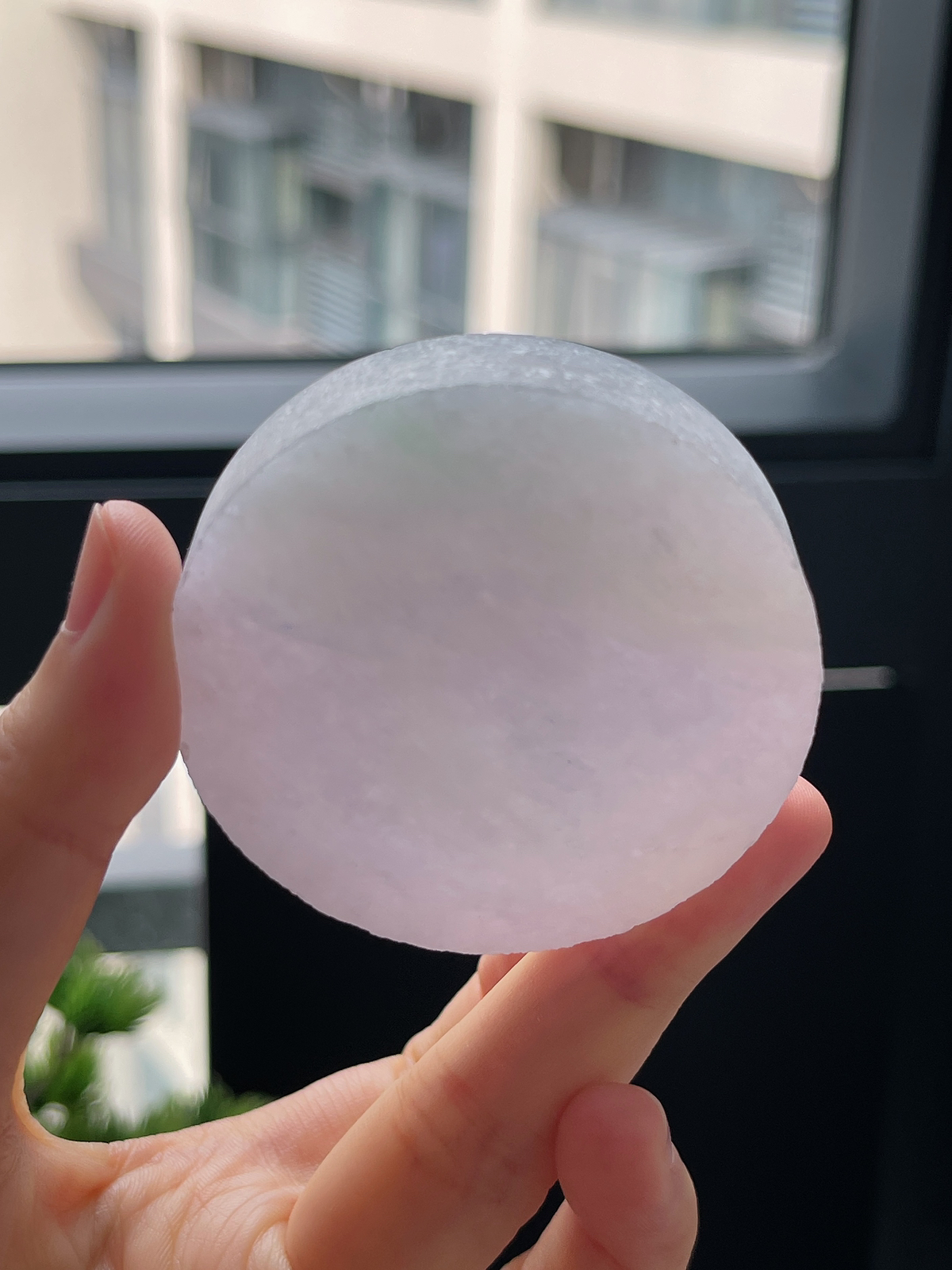 翡翠冰糯种紫罗兰镯心