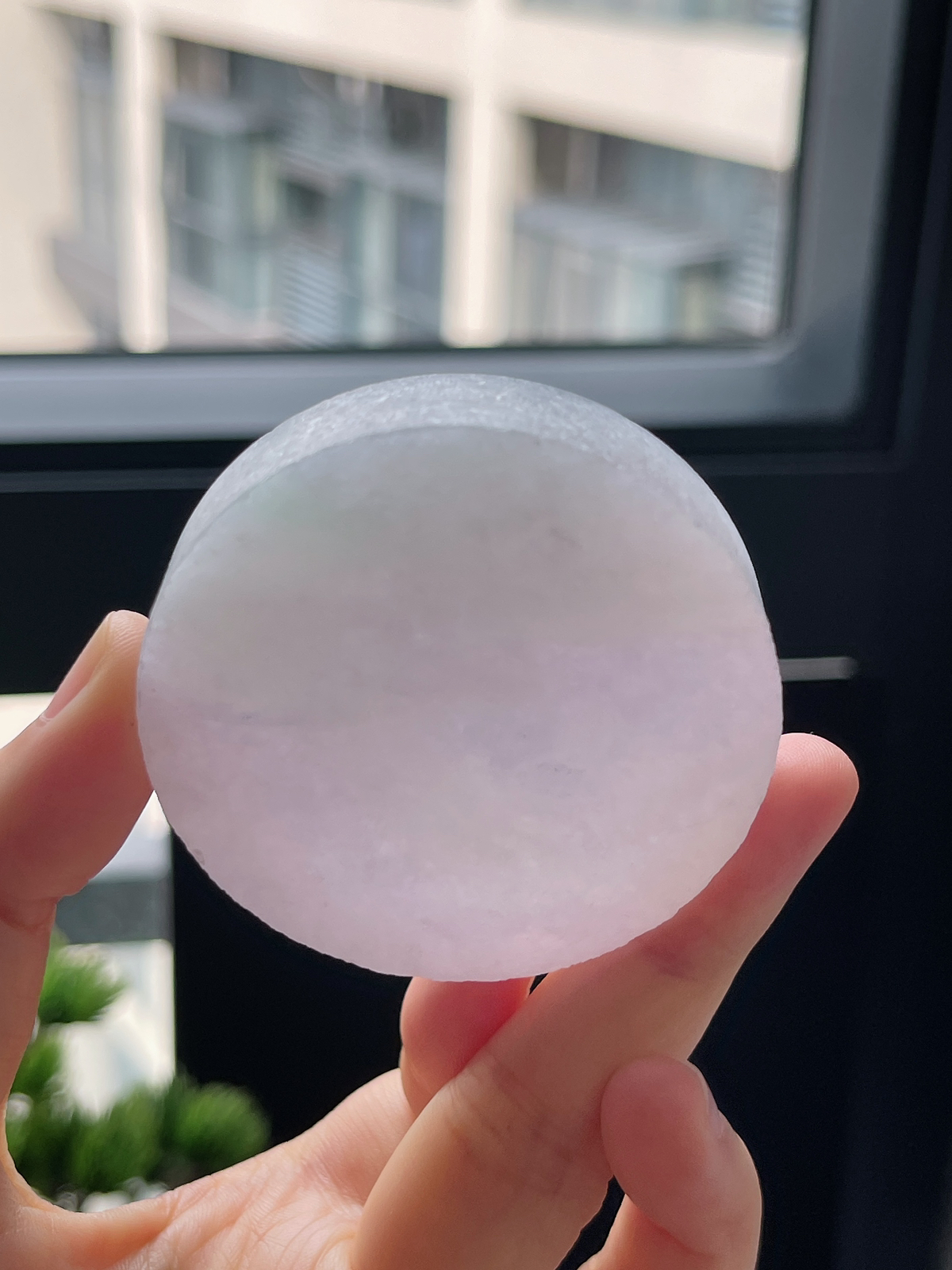 翡翠冰糯种紫罗兰镯心