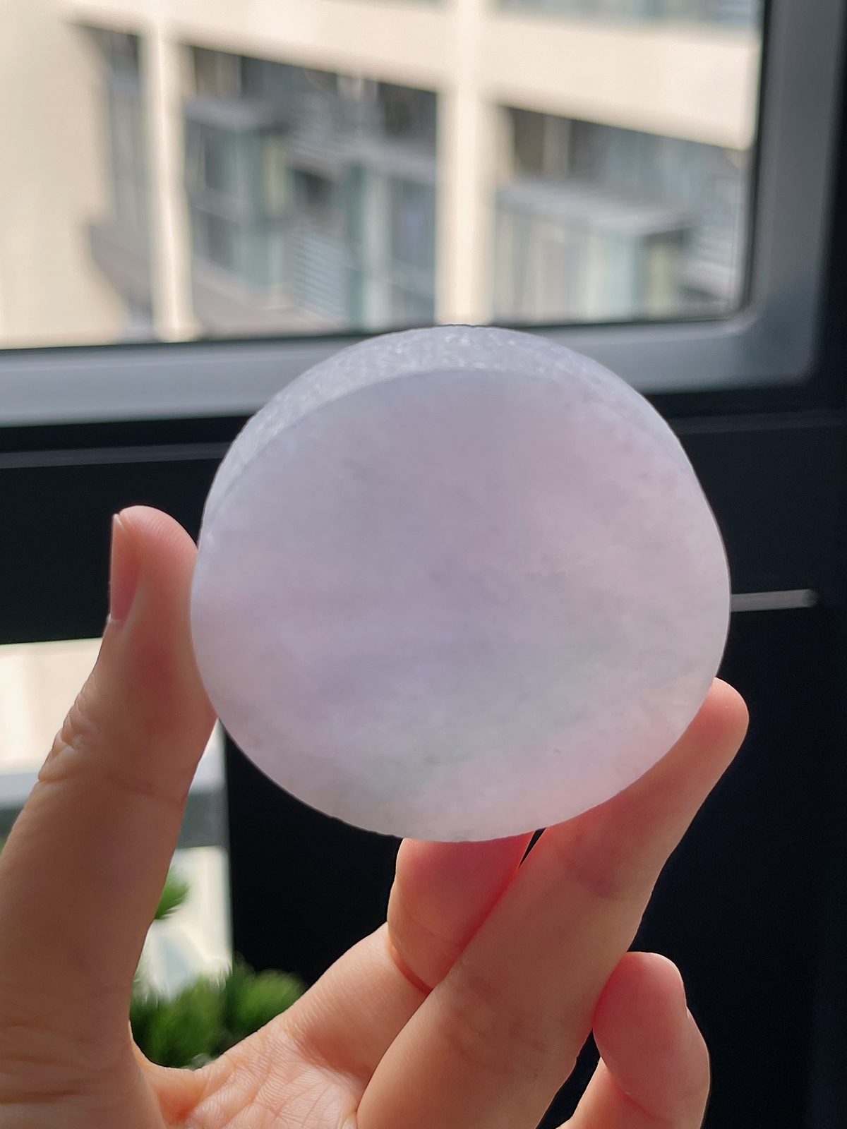 翡翠冰糯种紫罗兰镯心