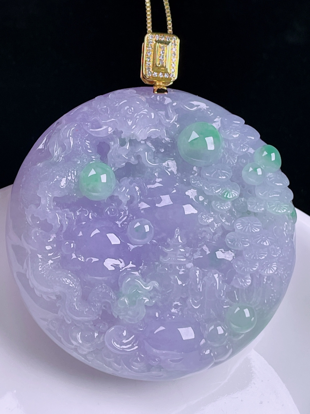 ️山水牌，老种起光，细底通透，尺寸：62裸石52.4/12.2mm0730