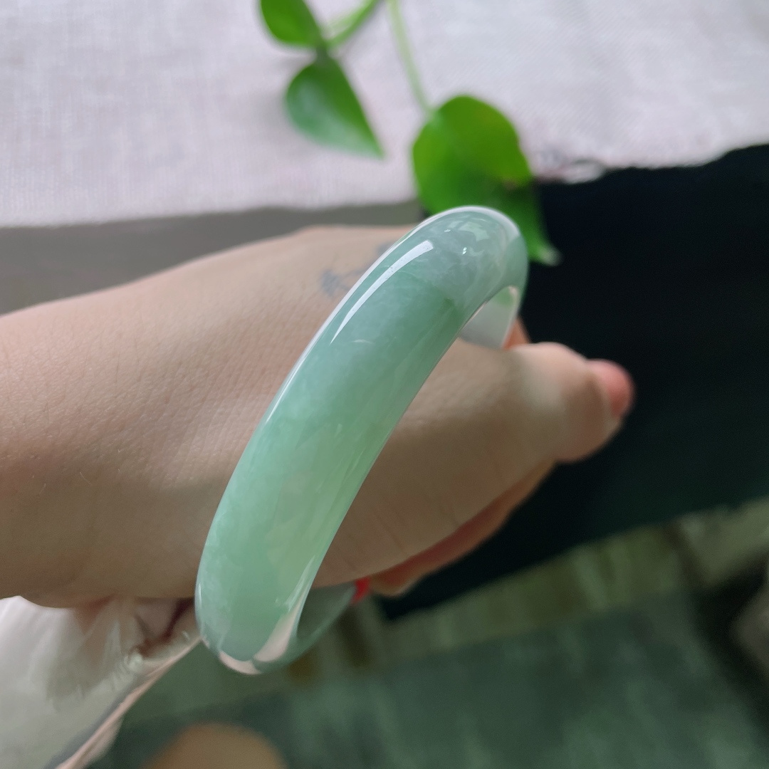 绿底正圈，色泽甜美，小清新，减龄必备，皮纹，54820a