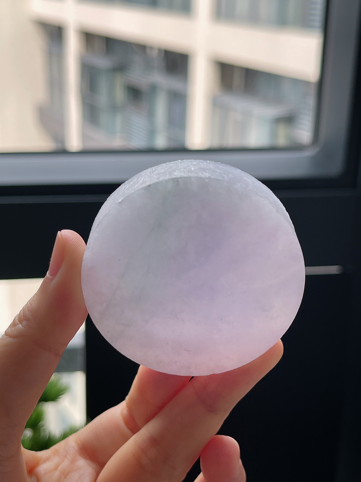 翡翠冰糯种紫罗兰镯心