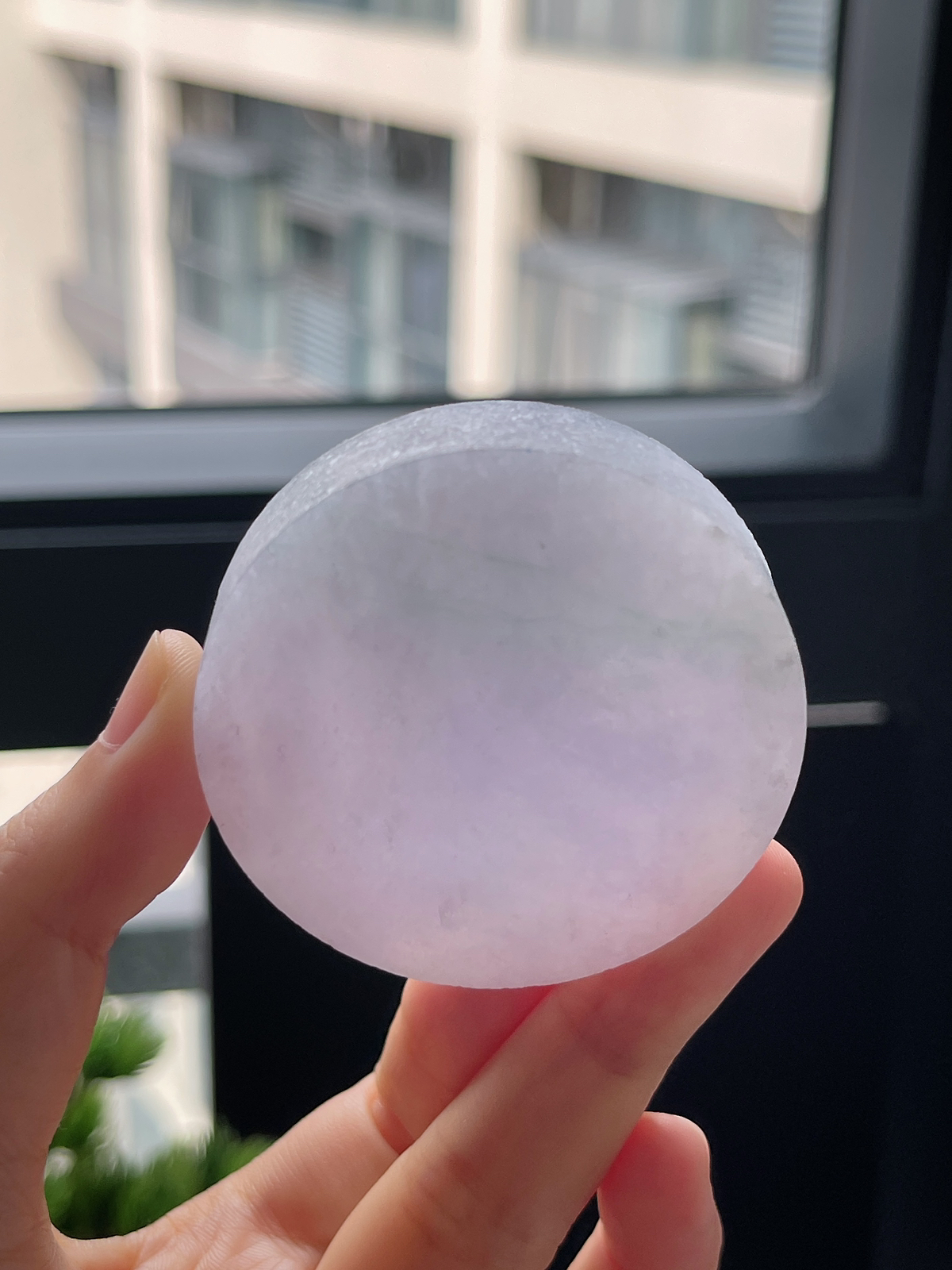 翡翠冰糯种紫罗兰镯心