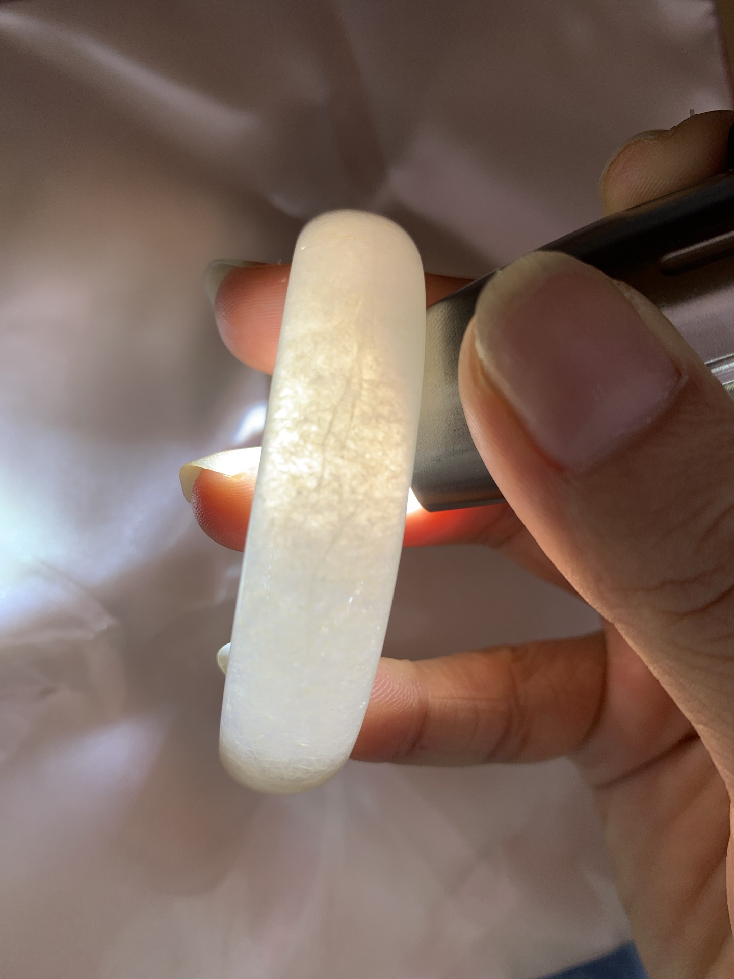 冰糖雪梨正圈, 0730-N1272, 打灯棉线，底妆水润，淡淡黄调晕染，冰糖雪梨的感觉，甜甜的清爽不腻