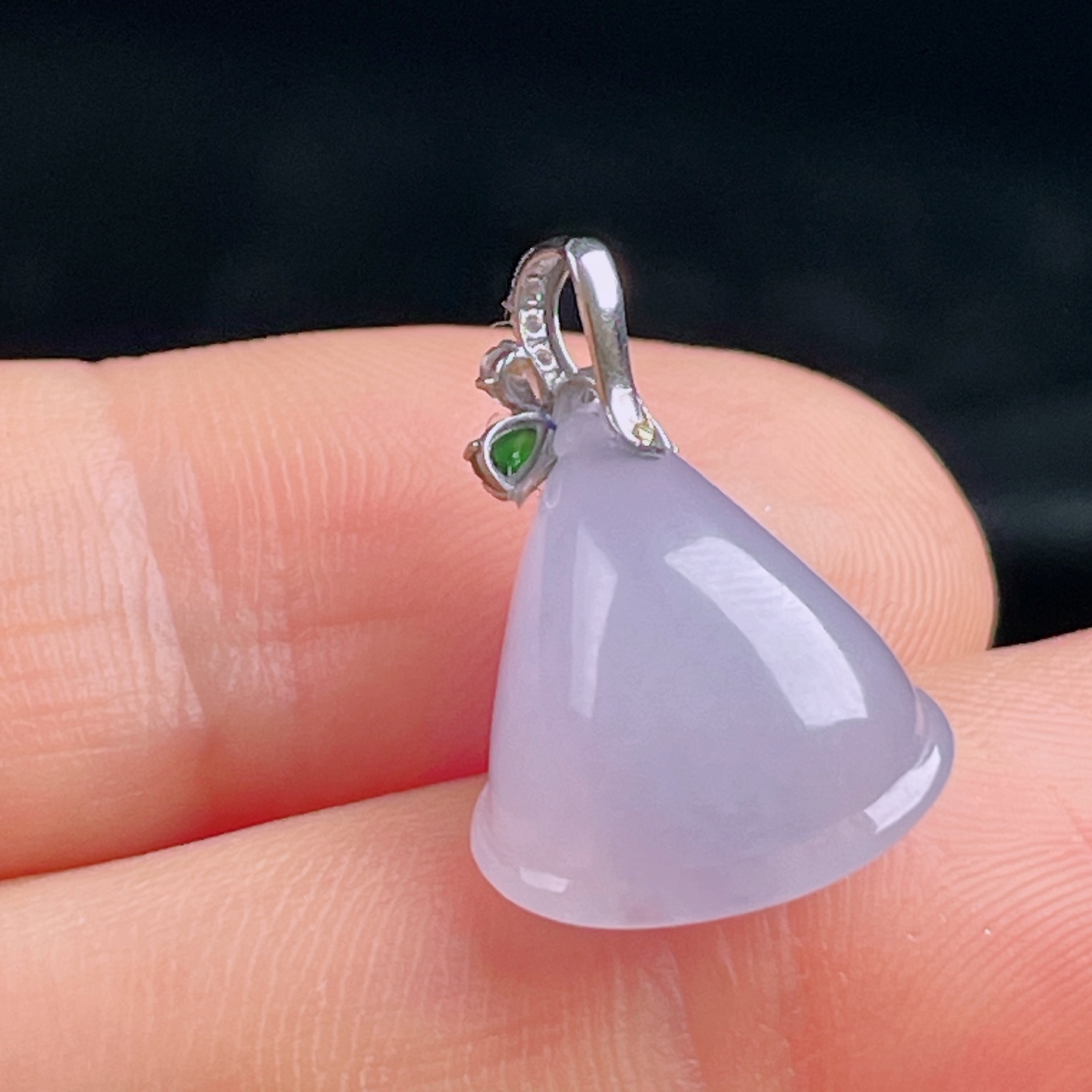冰紫莲藕，老种起光，细底通透，尺寸：20裸石13.2/13.3/11mm0730