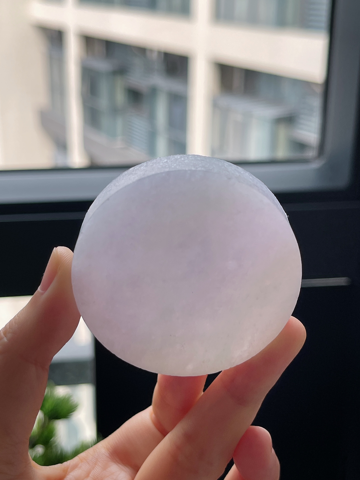 翡翠冰糯种紫罗兰镯心
