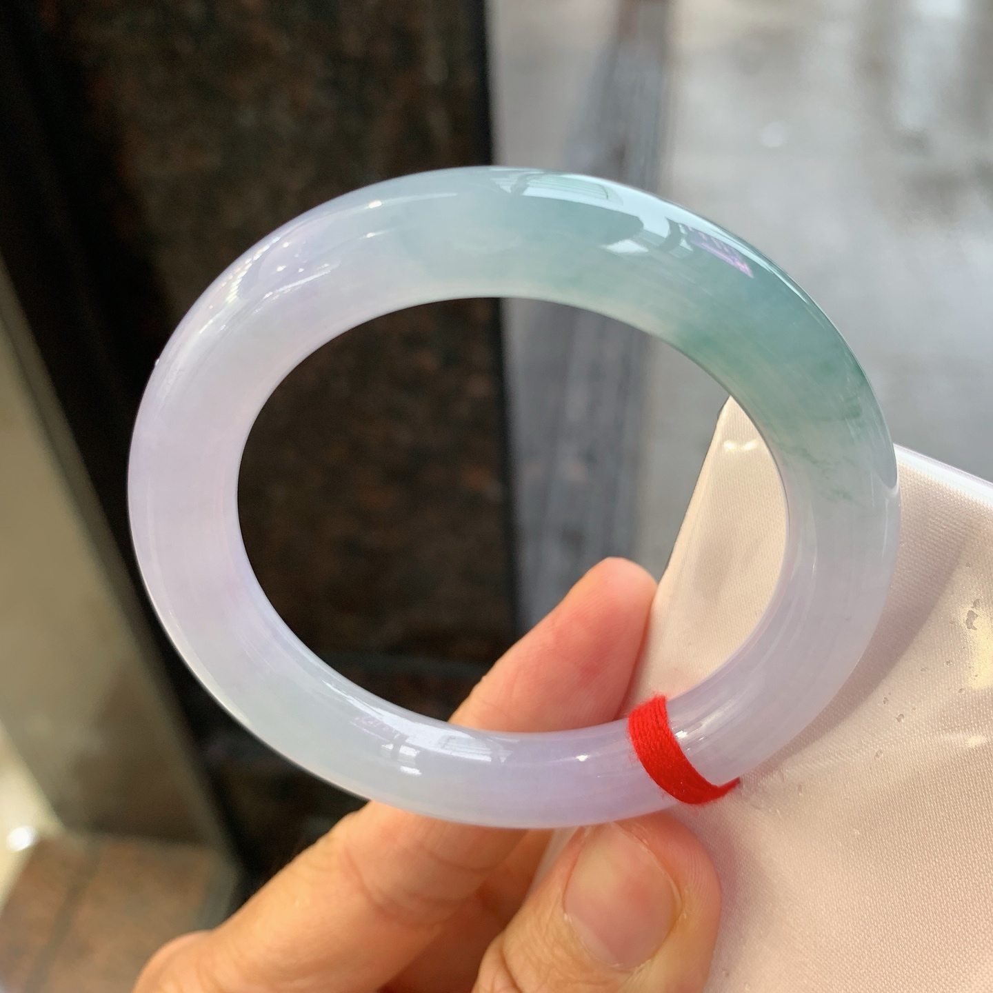 圆条冰飘花 微细纹 尺寸：52/9.8 冰润