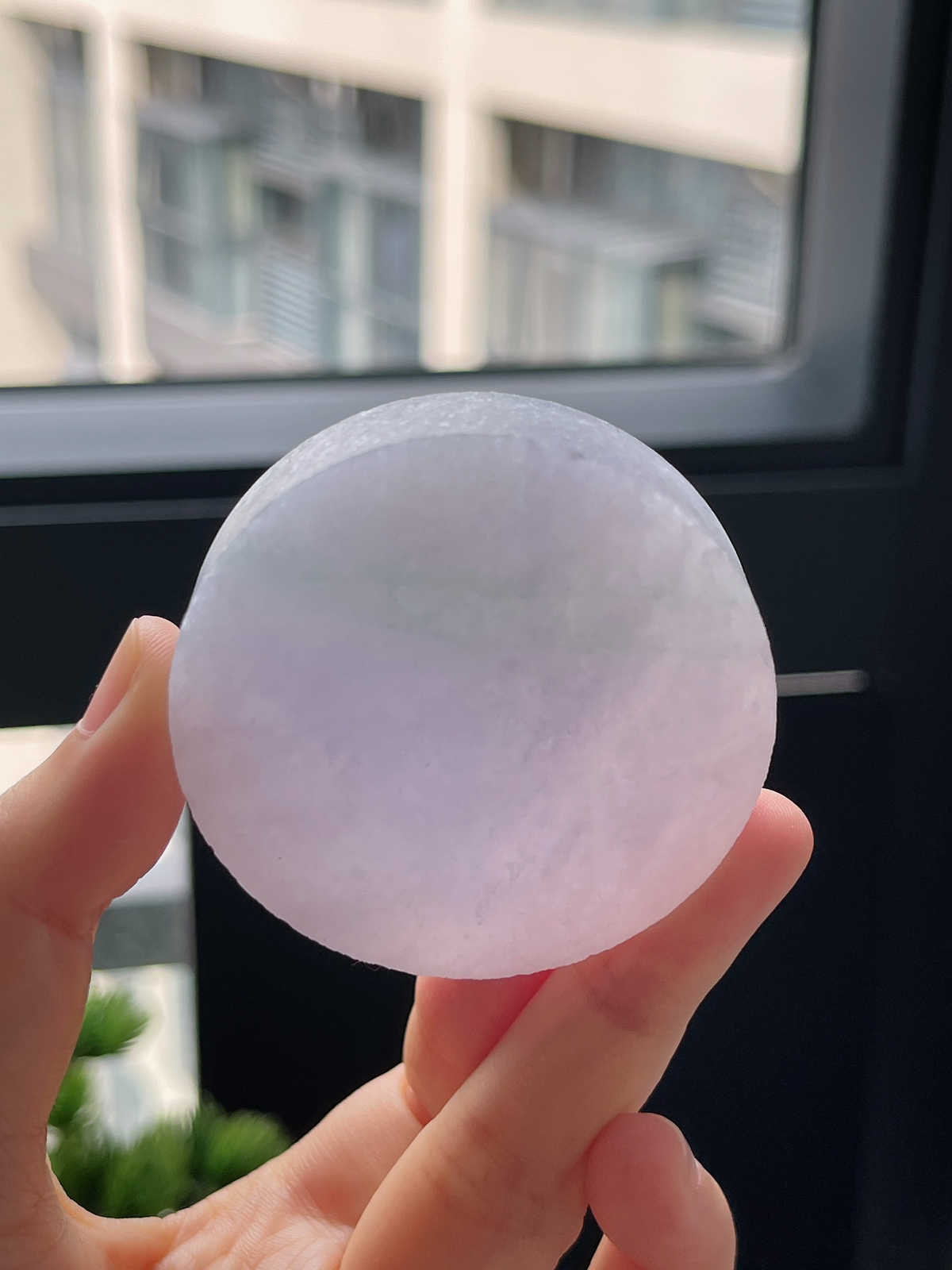 翡翠冰糯种紫罗兰镯心