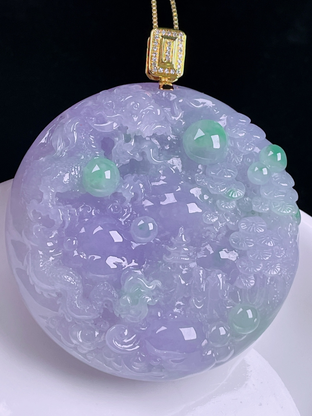 ️山水牌，老种起光，细底通透，尺寸：62裸石52.4/12.2mm0730
