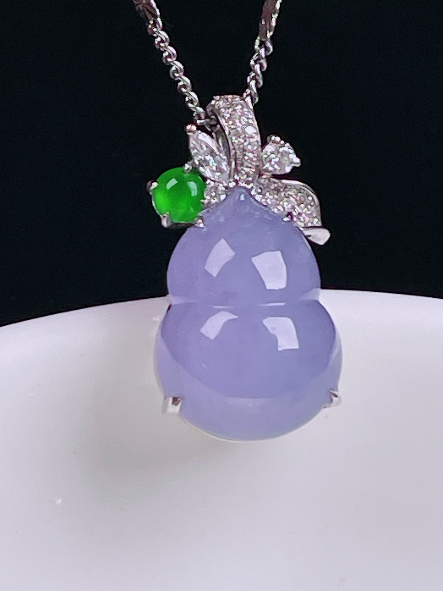 ️紫罗兰葫芦，老种起光，细底通透，尺寸：25.7/16.4/12.2裸石14.7/11.7/6mm