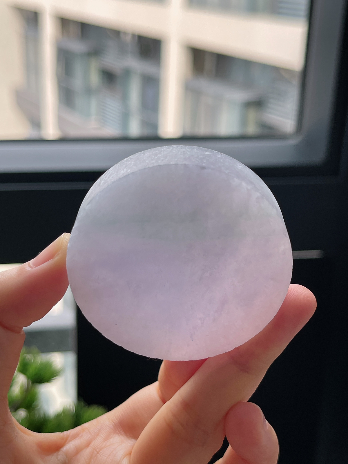 翡翠冰糯种紫罗兰镯心