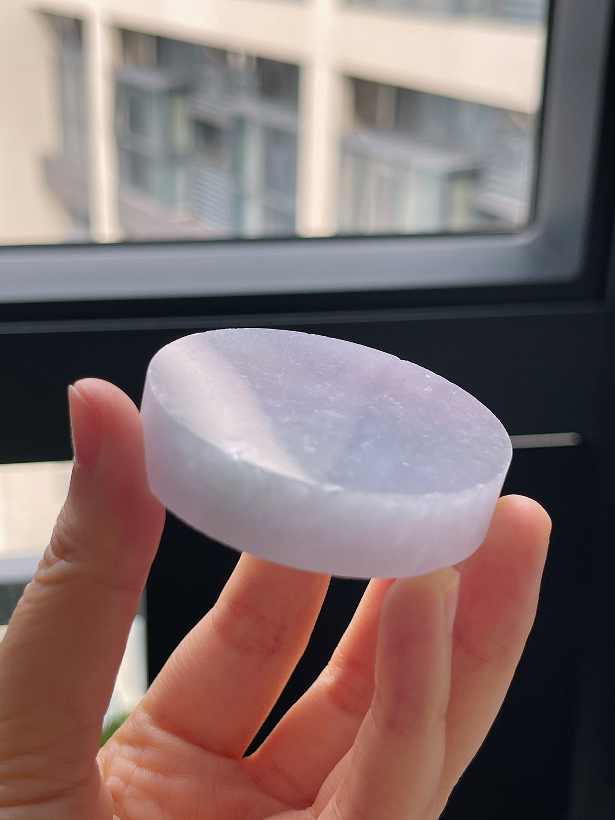 翡翠冰糯种紫罗兰镯心