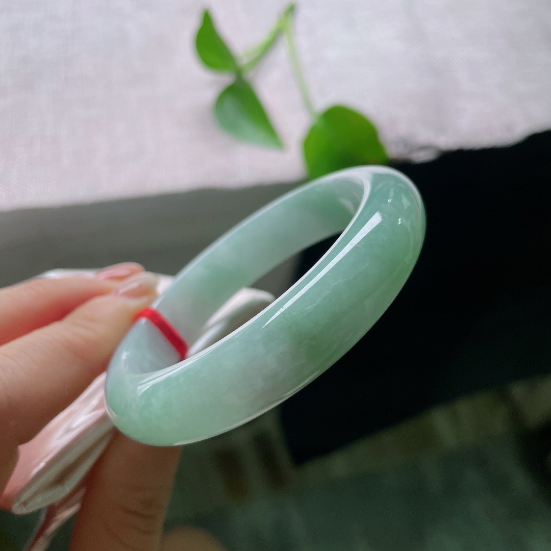 绿底正圈，色泽甜美，小清新，减龄必备，皮纹，54820a