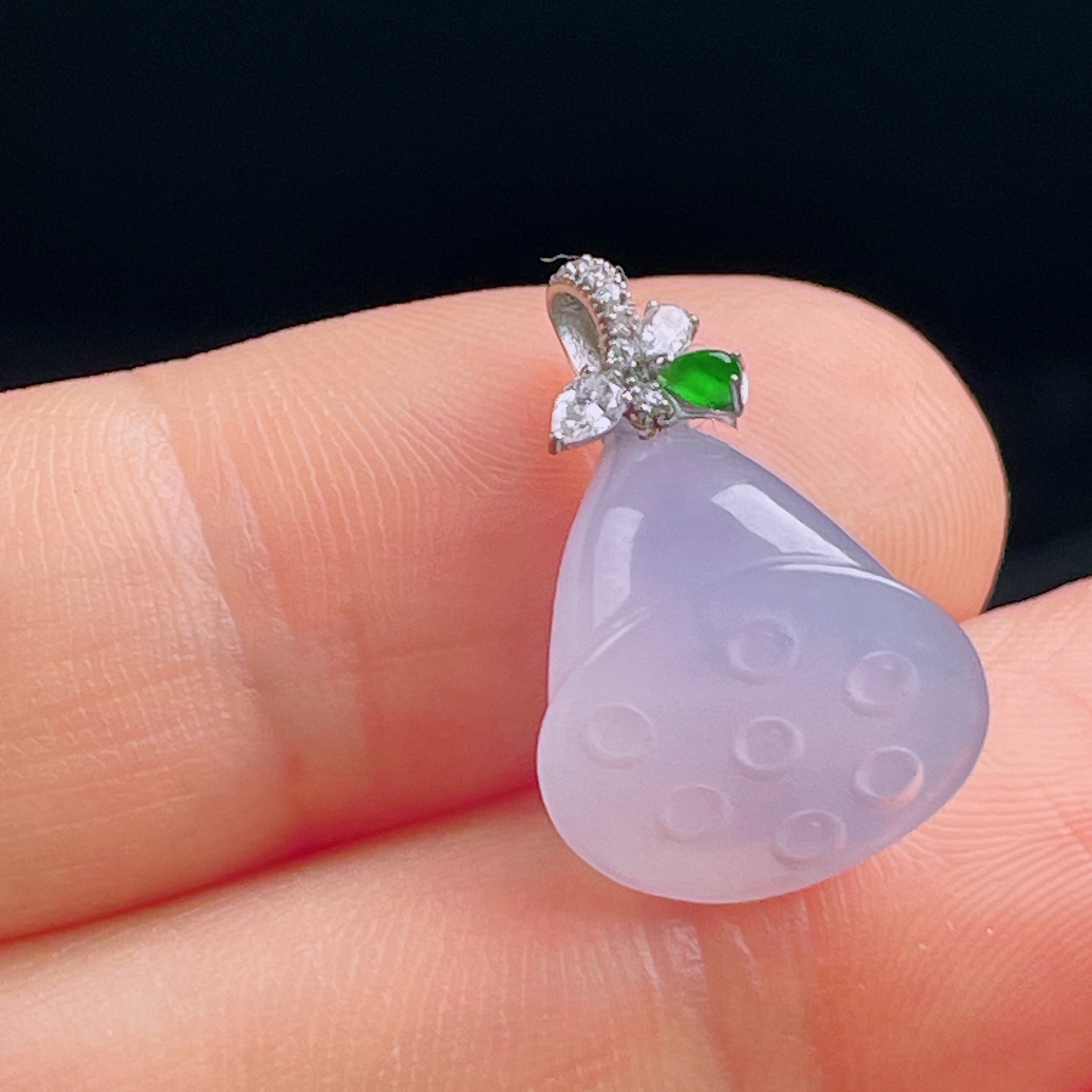 冰紫莲藕，老种起光，细底通透，尺寸：20裸石13.2/13.3/11mm0730