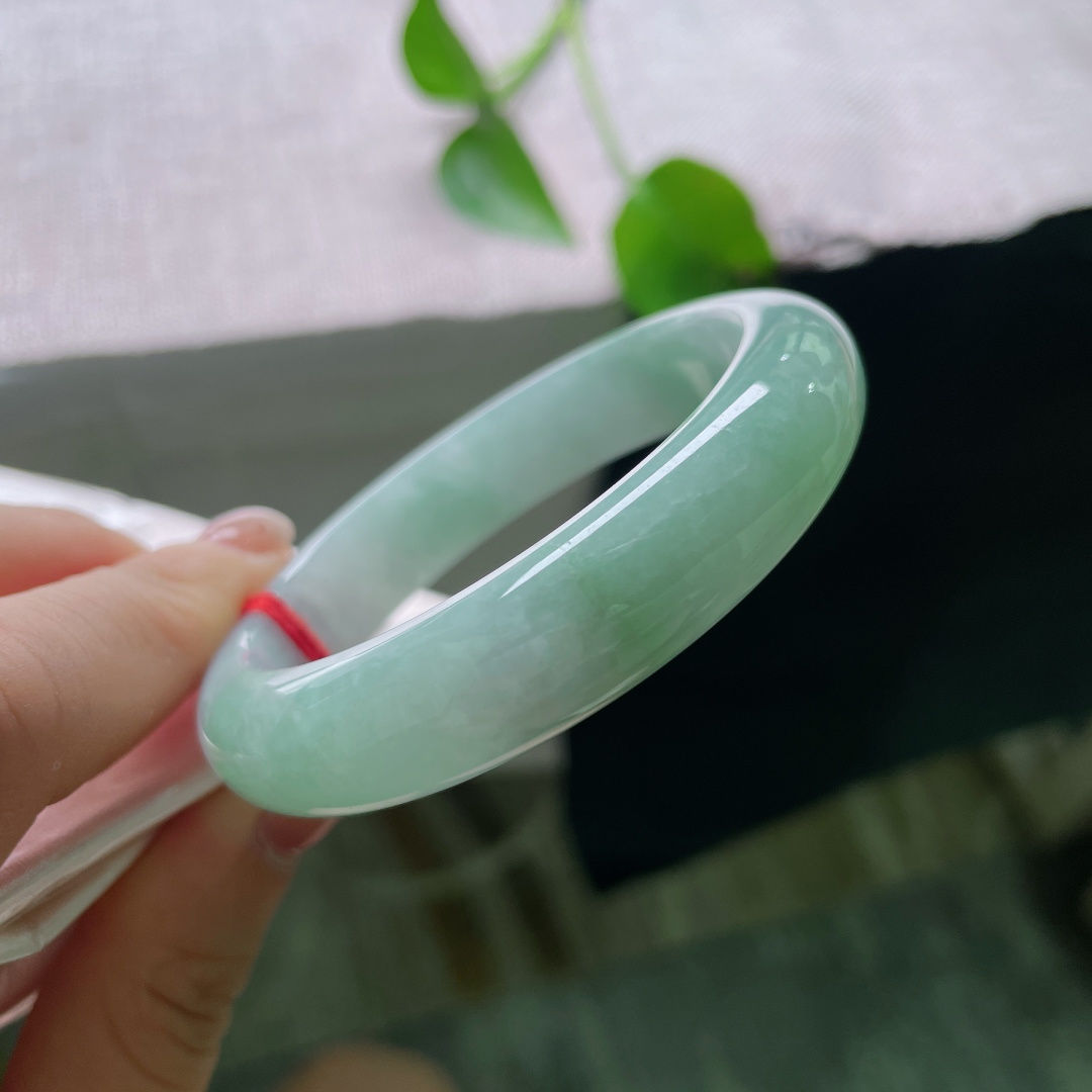 绿底正圈，色泽甜美，小清新，减龄必备，皮纹，54820a