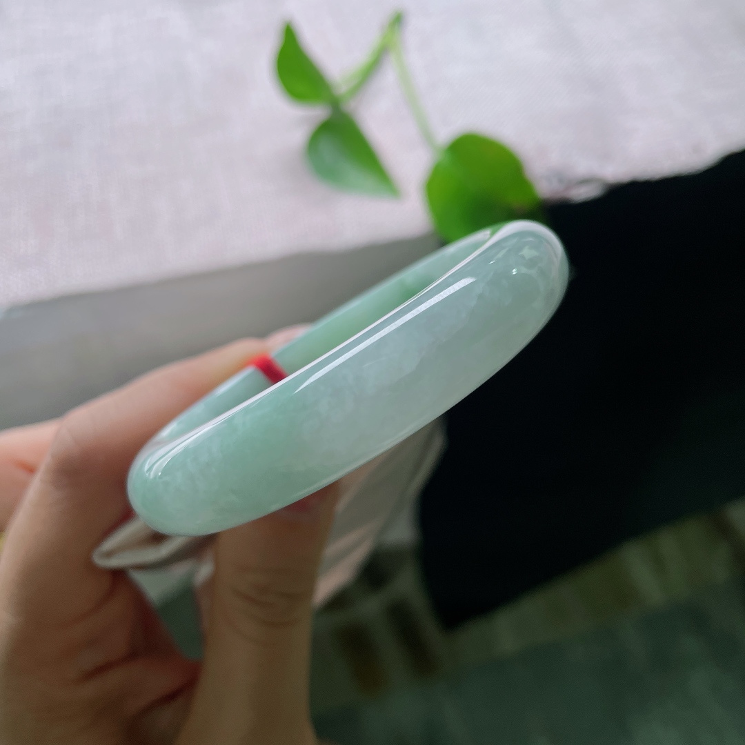 绿底正圈，色泽甜美，小清新，减龄必备，皮纹，54820a