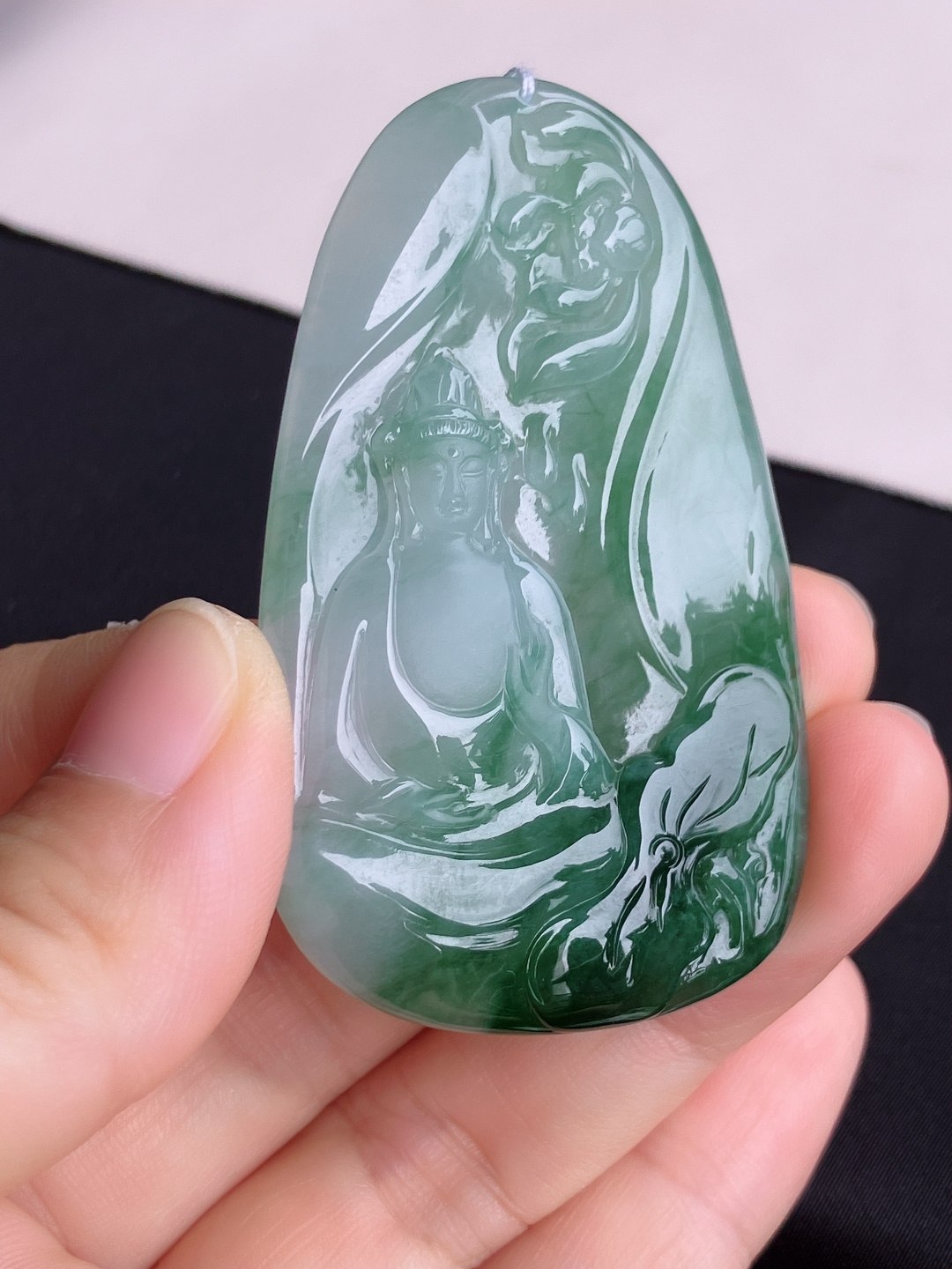 冰飘花观音，花色清爽，尺寸64/38/6.5/自然光实拍