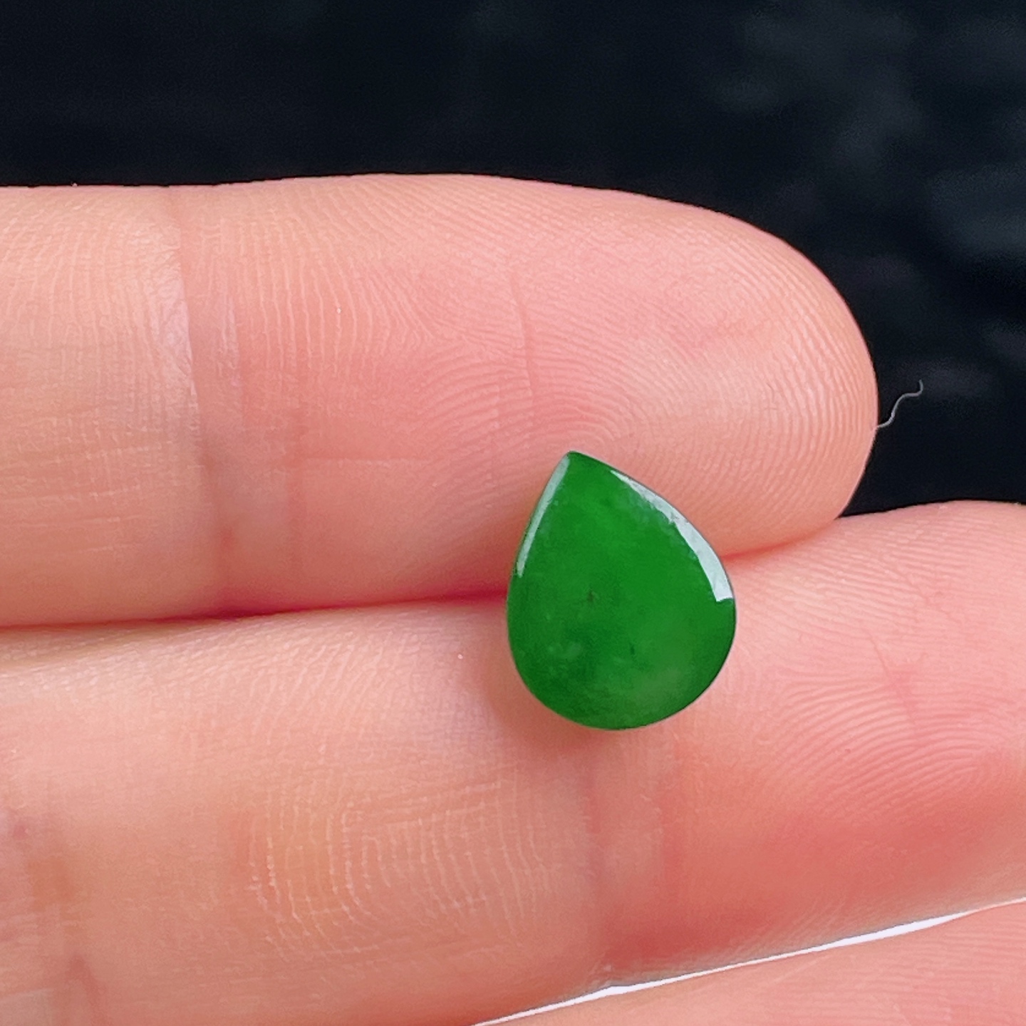 ️辣绿戒面，老种起光，细底通透，尺寸：10.3/8.2/4.3mm0730