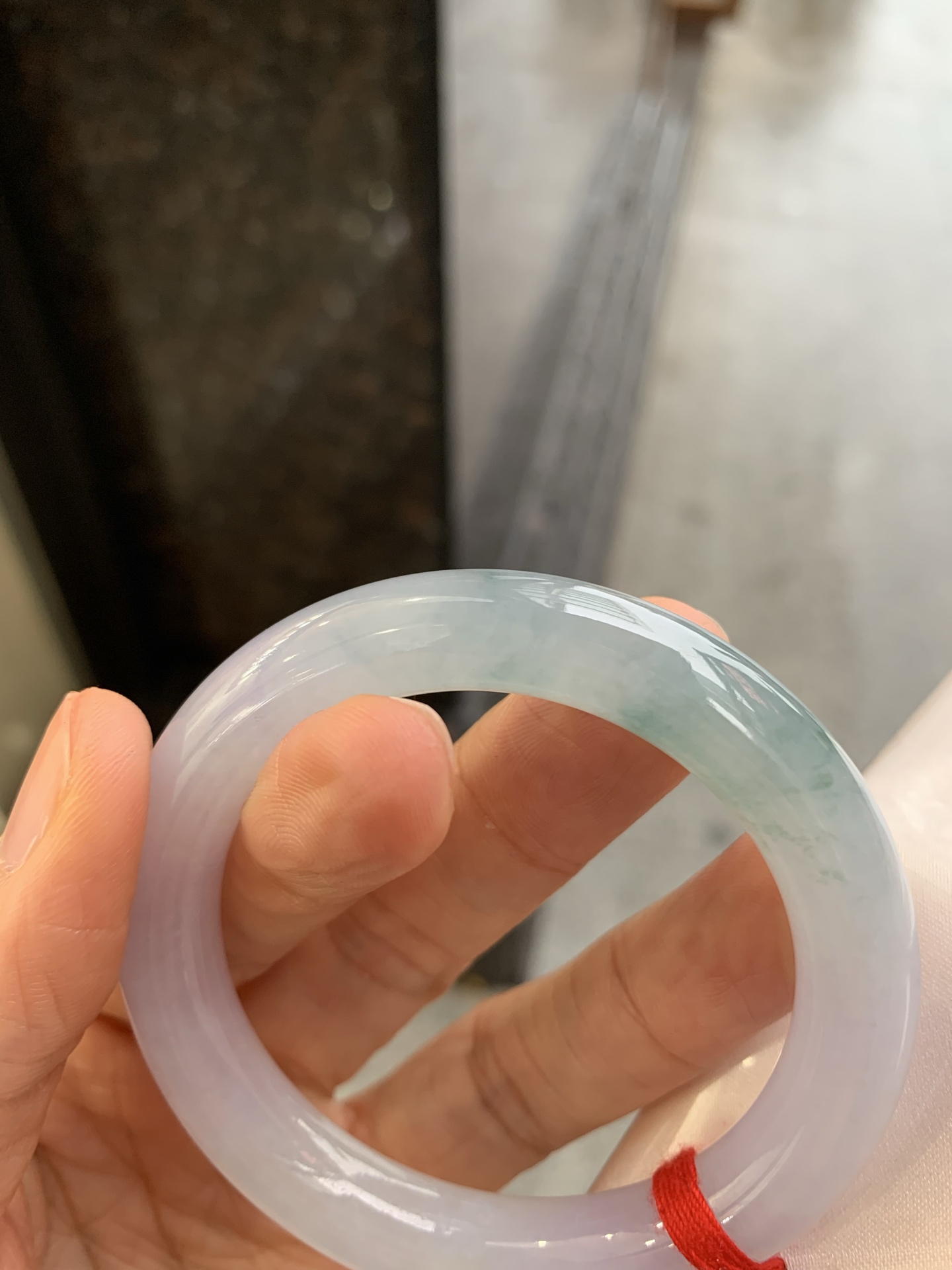 圆条冰飘花 微细纹 尺寸：52/9.8 冰润
