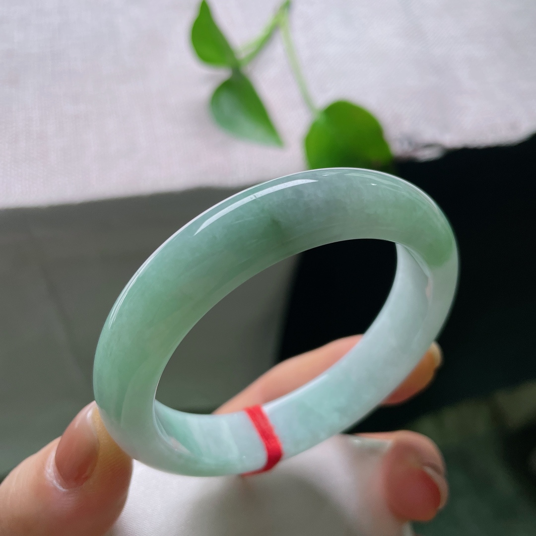 绿底正圈，色泽甜美，小清新，减龄必备，皮纹，54820a