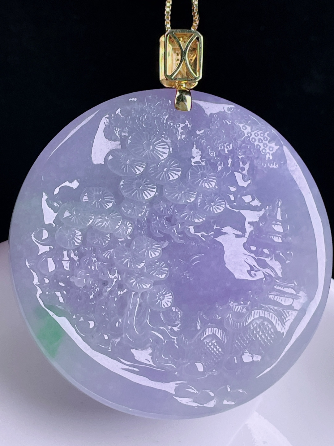 ️山水牌，老种起光，细底通透，尺寸：62裸石52.4/12.2mm0730