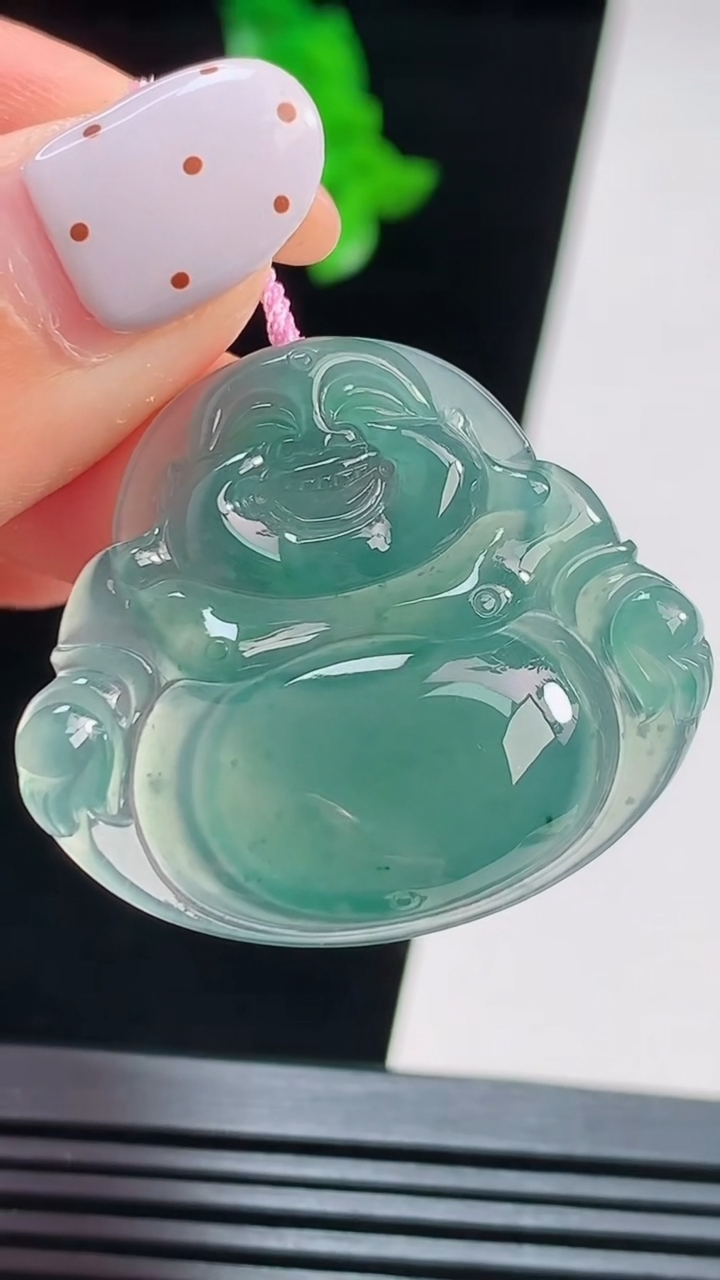 天然A货翡翠佛公吊坠，尺寸30-34.5-4.5，重量:6.86g
8月21日