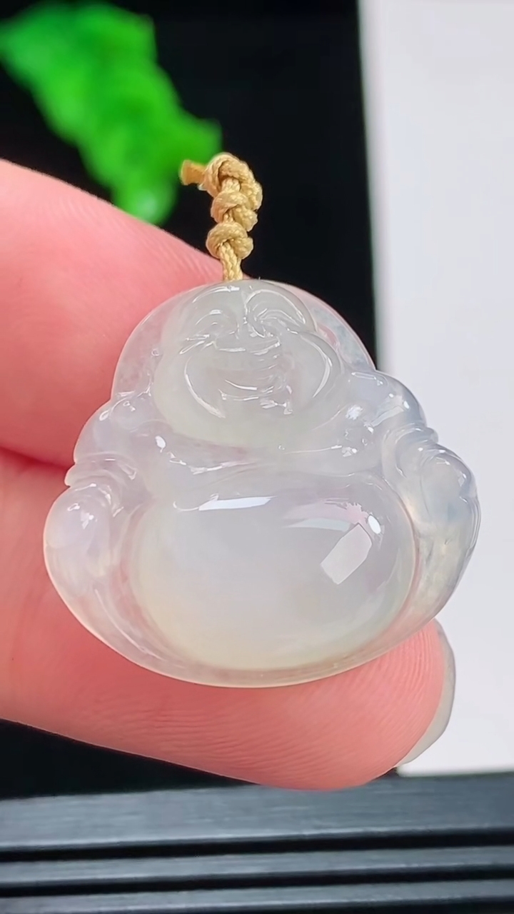 天然A货翡翠佛公吊坠，尺寸24-24.9-5.7重量:4.88g
8月26日