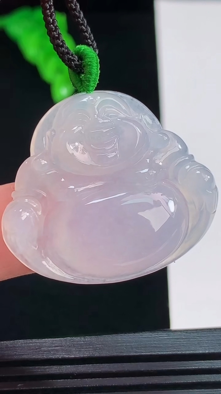 天然A货翡翠佛公吊坠，尺寸29.3-34.3-5.9重量:9.45g
8月26日