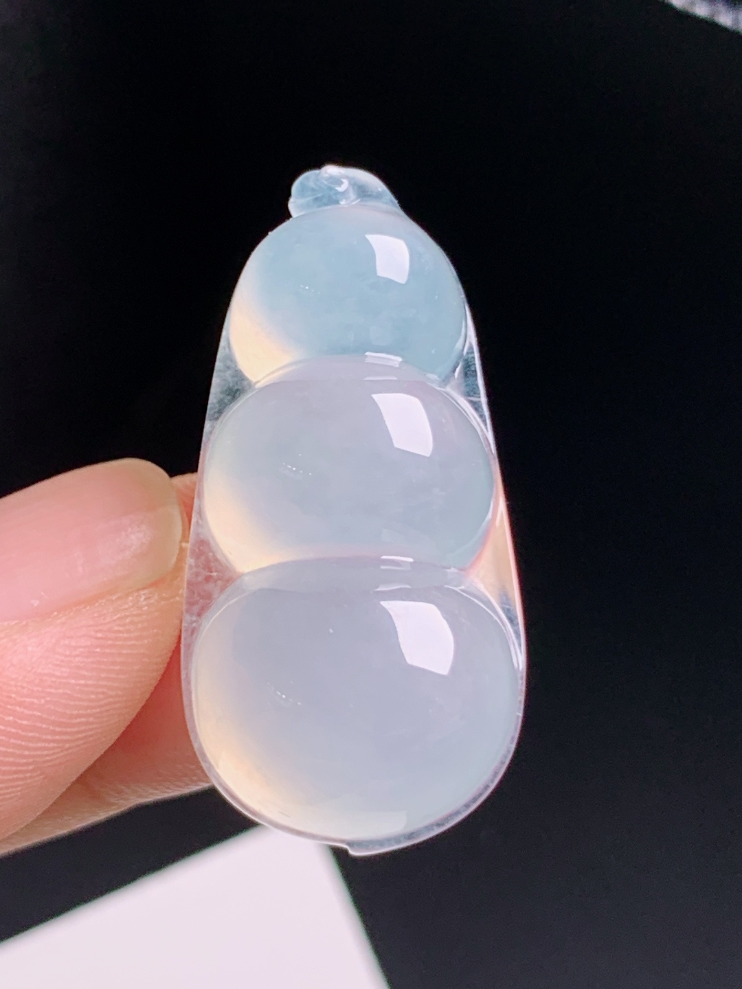️ 冰种福豆裸石，种质莹润饱满圆润，寓意四季平安，裸石34.2-16.9-10.7