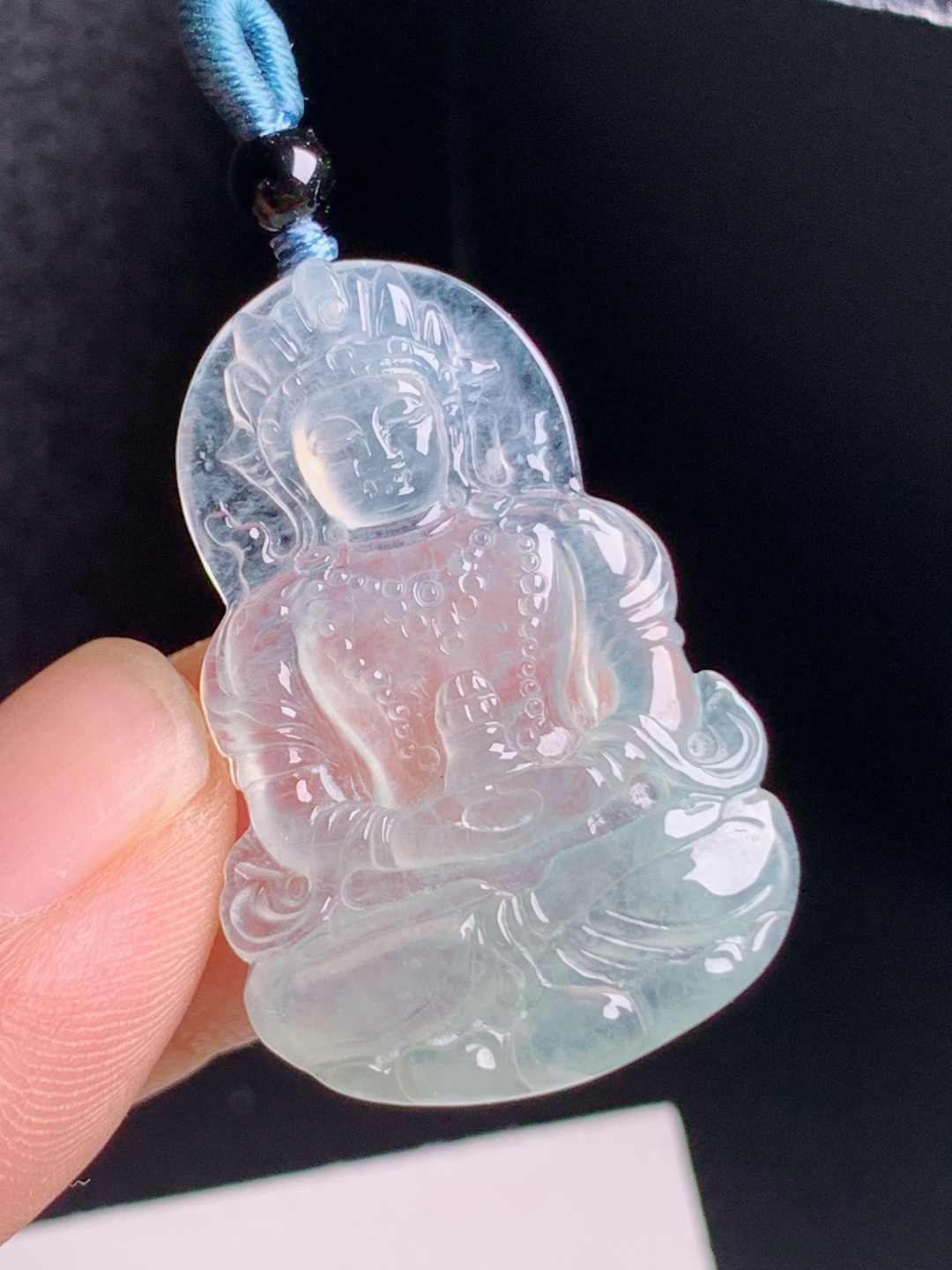高冰度母观音，种质纯净雕工精细，开脸端庄慈悲温婉