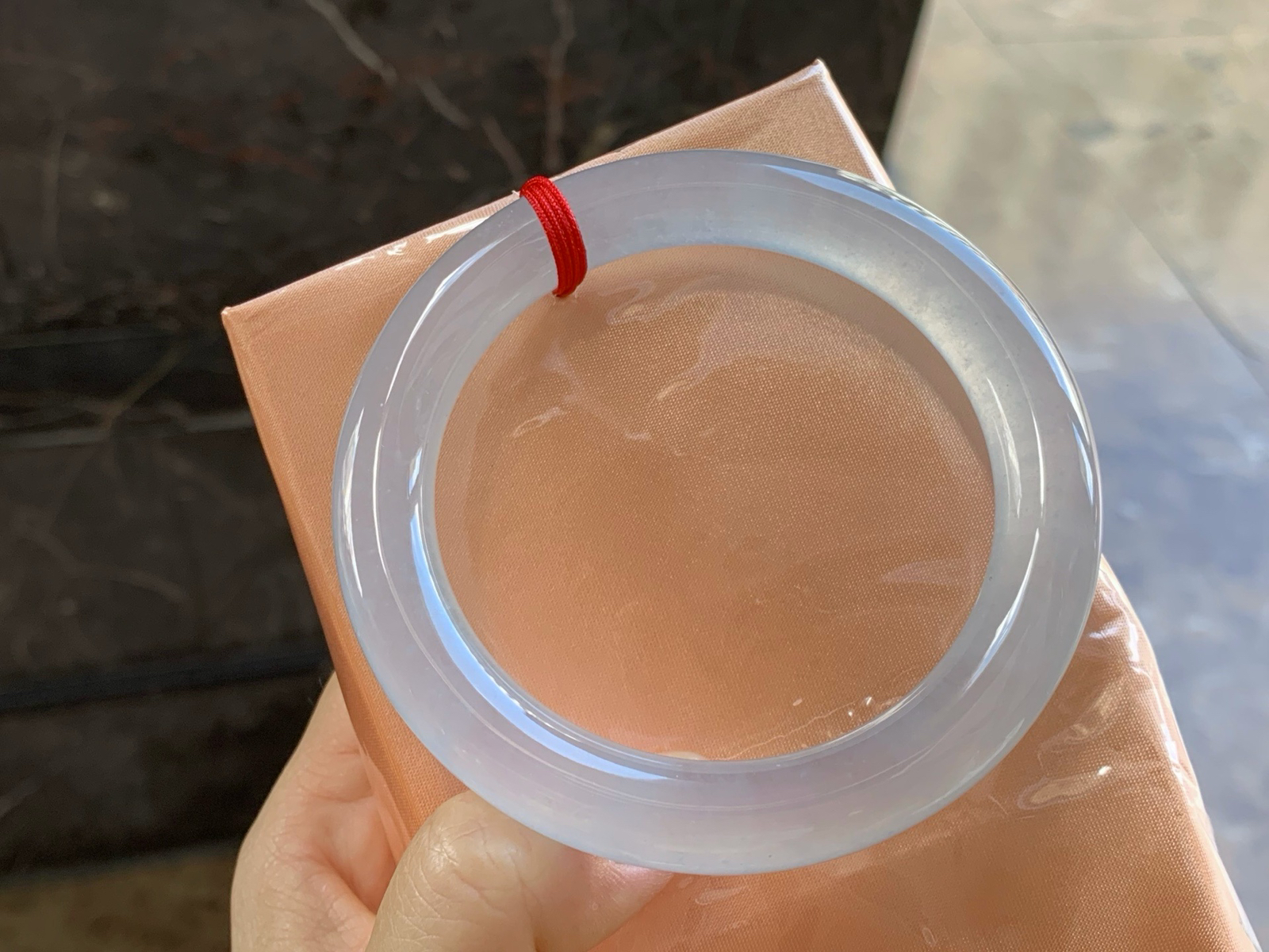 60.5-11
冰种圆条大圈口手镯^_^冰味十足～实物漂亮大圈口