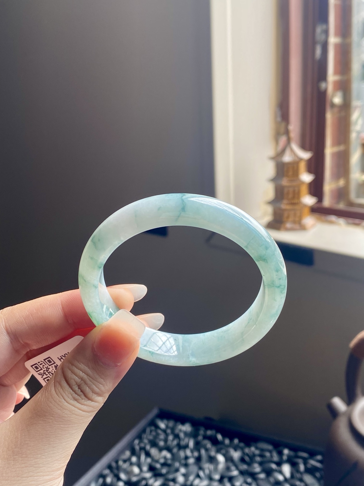 冰种飘花正圈成品 HYY-7145 ⭕️53-12-7.6