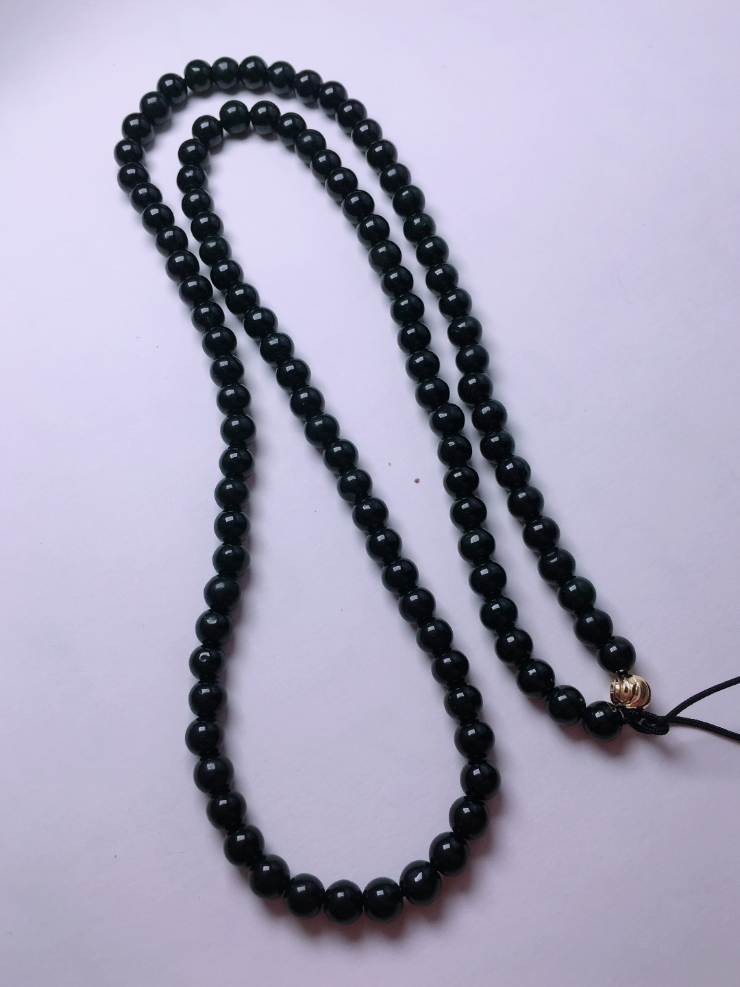 ️墨翠珠子项链，晶莹剔透，新颖时尚
