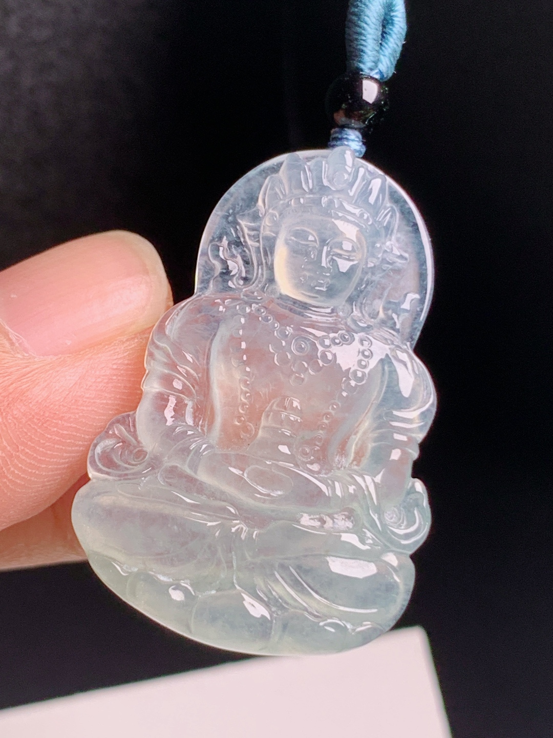 高冰度母观音，种质纯净雕工精细，开脸端庄慈悲温婉