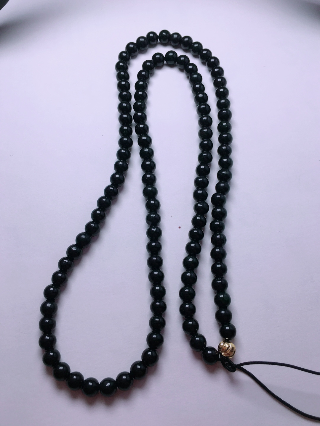 ️墨翠珠子项链，晶莹剔透，新颖时尚