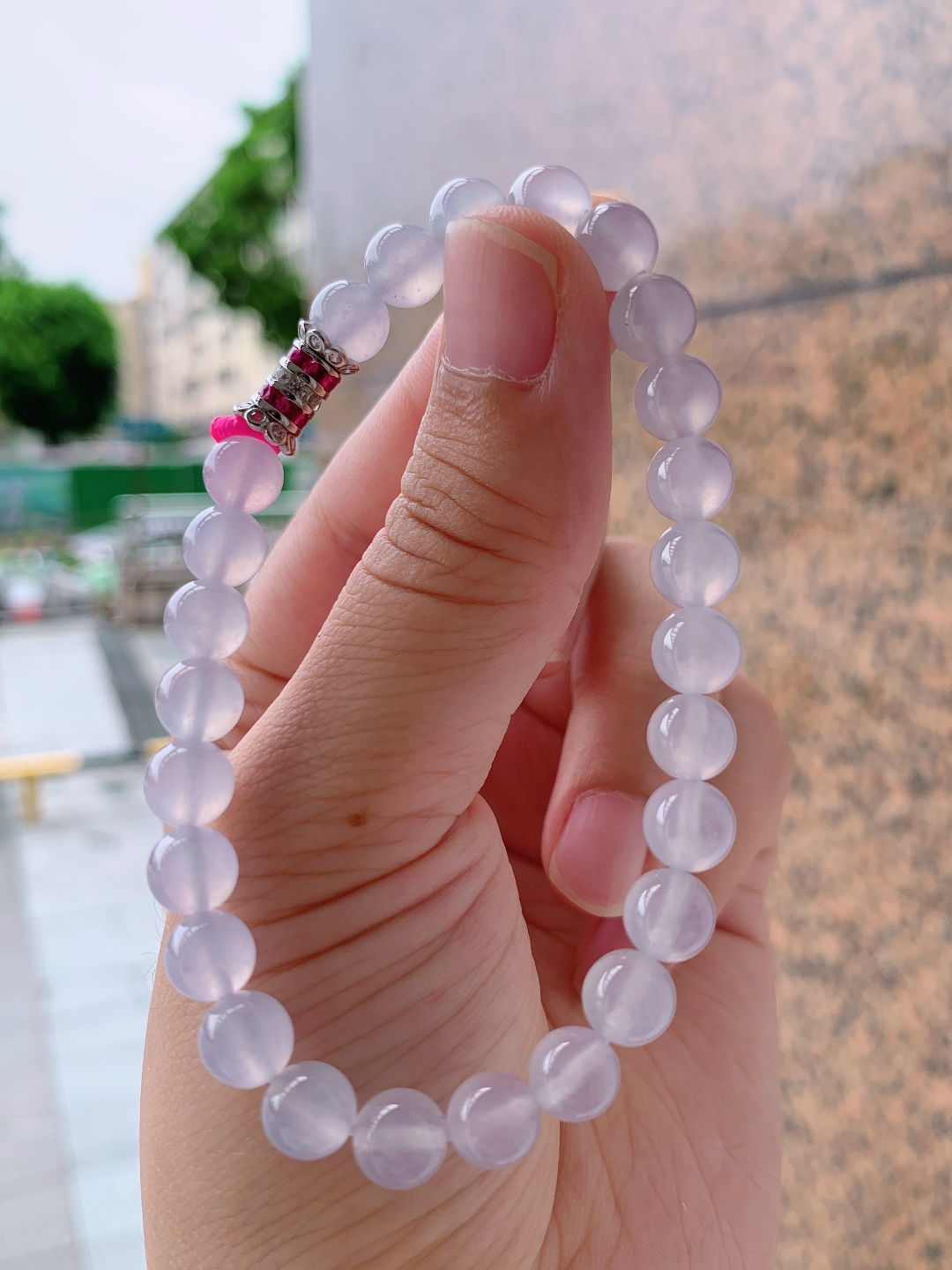 ️ 冰种珠珠手串，色调柔和冰润细腻，日常佩戴温婉大方