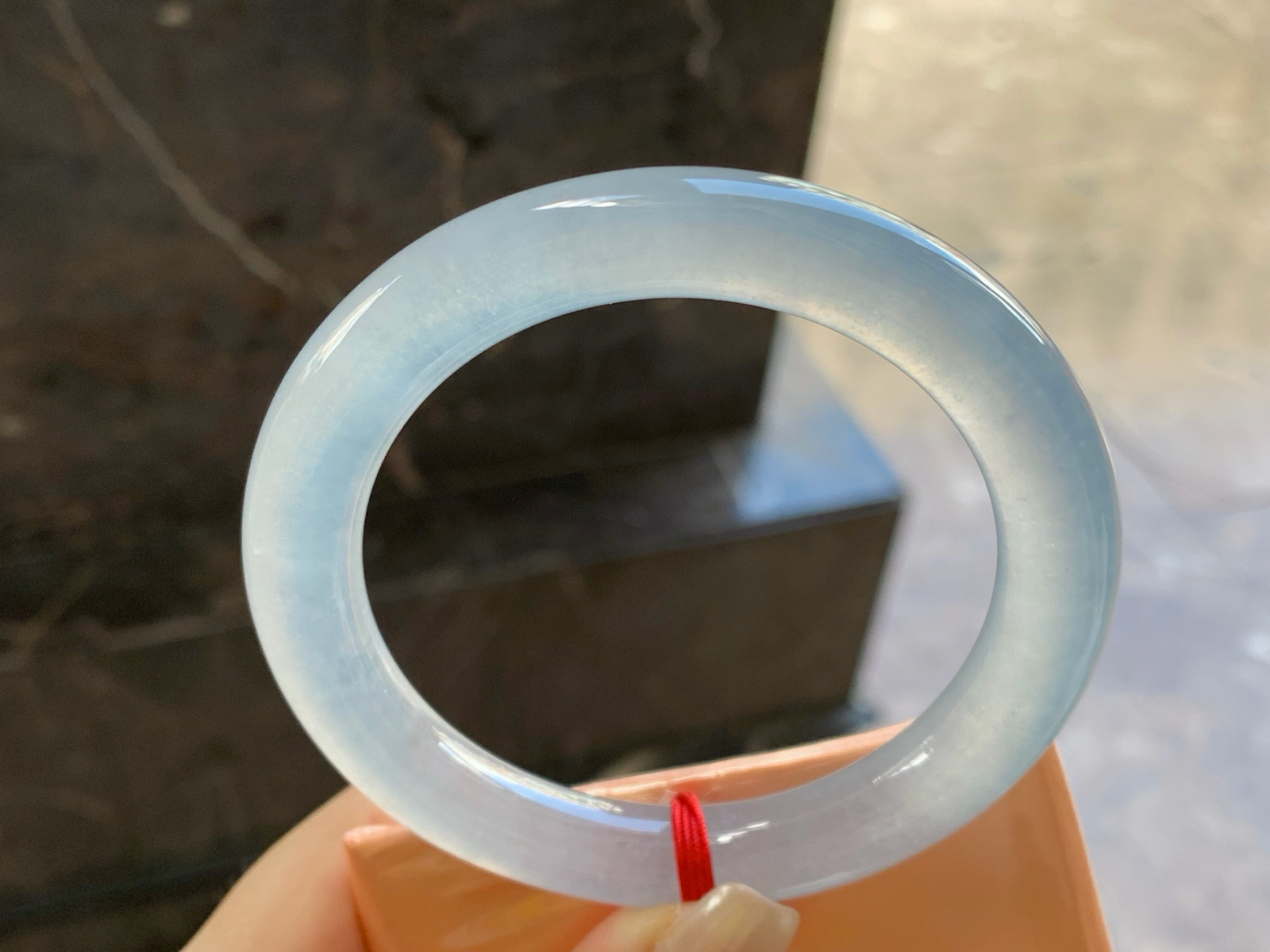 60.5-11
冰种圆条大圈口手镯^_^冰味十足～实物漂亮大圈口