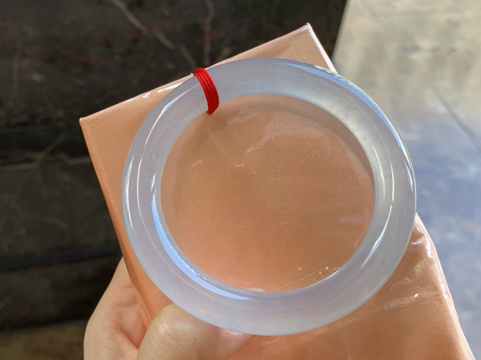 60.5-11
冰种圆条大圈口手镯^_^冰味十足～实物漂亮大圈口