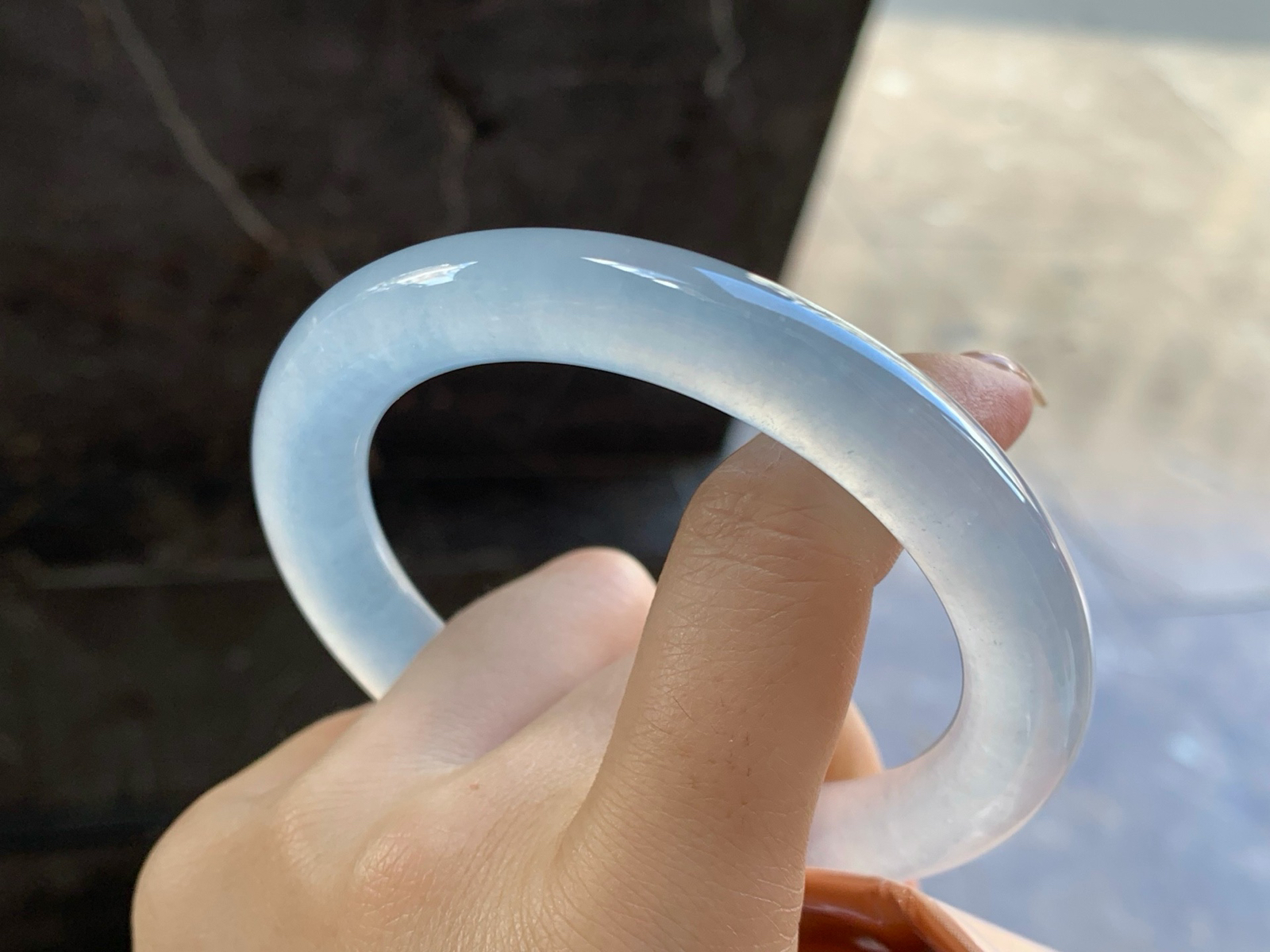 60.5-11
冰种圆条大圈口手镯^_^冰味十足～实物漂亮大圈口
