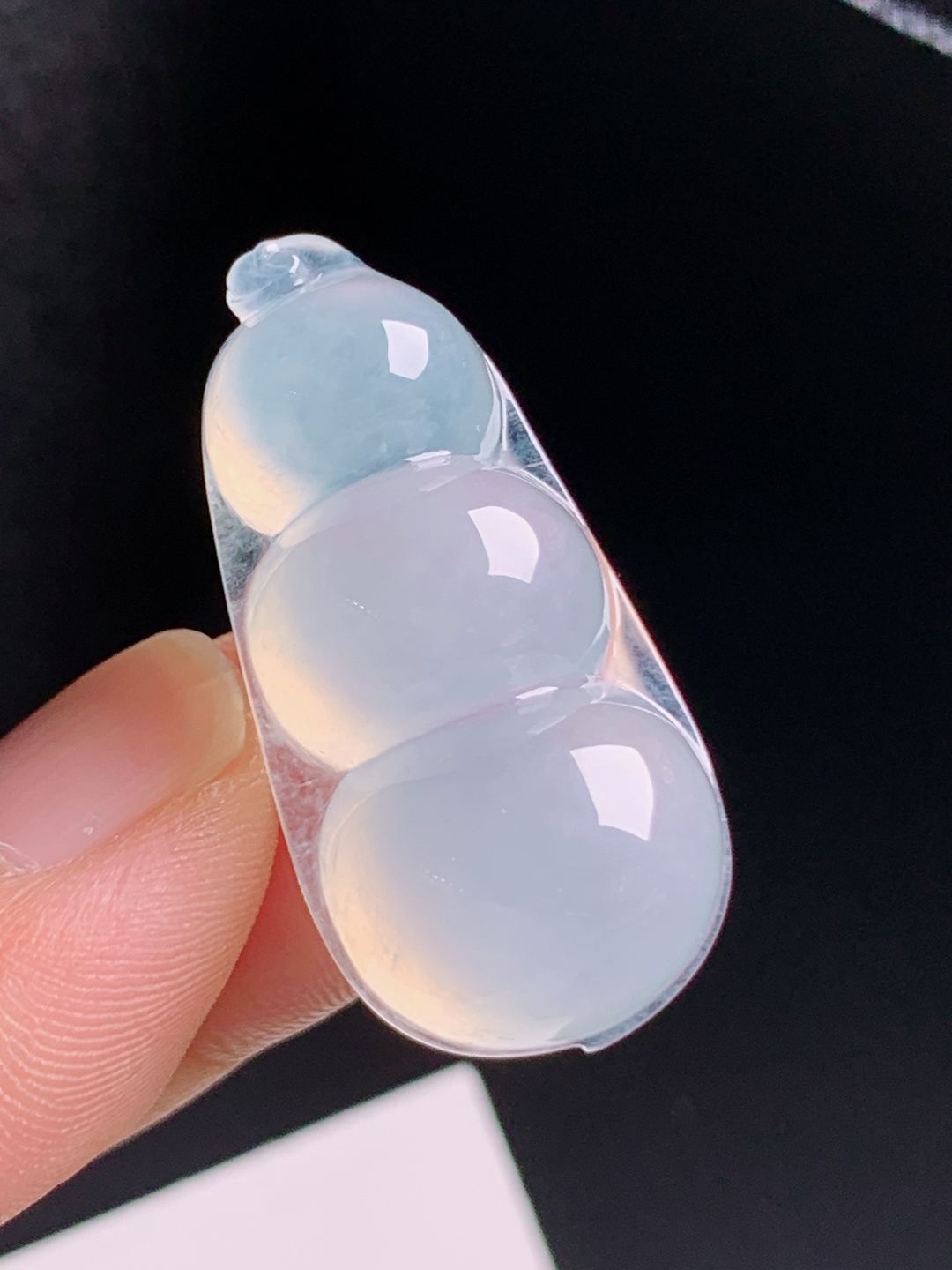 ️ 冰种福豆裸石，种质莹润饱满圆润，寓意四季平安，裸石34.2-16.9-10.7