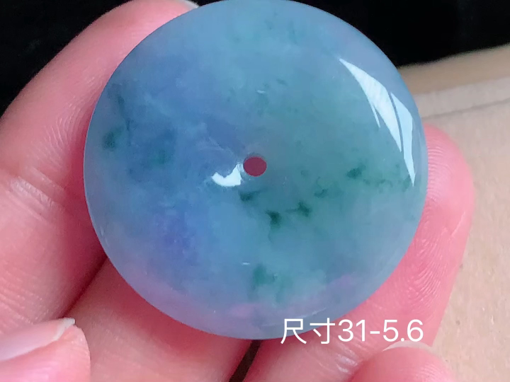 ️ 冰紫飘花平安扣,老坑冰透 种老水足 水润光泽,性比高 无裂,尺寸看图