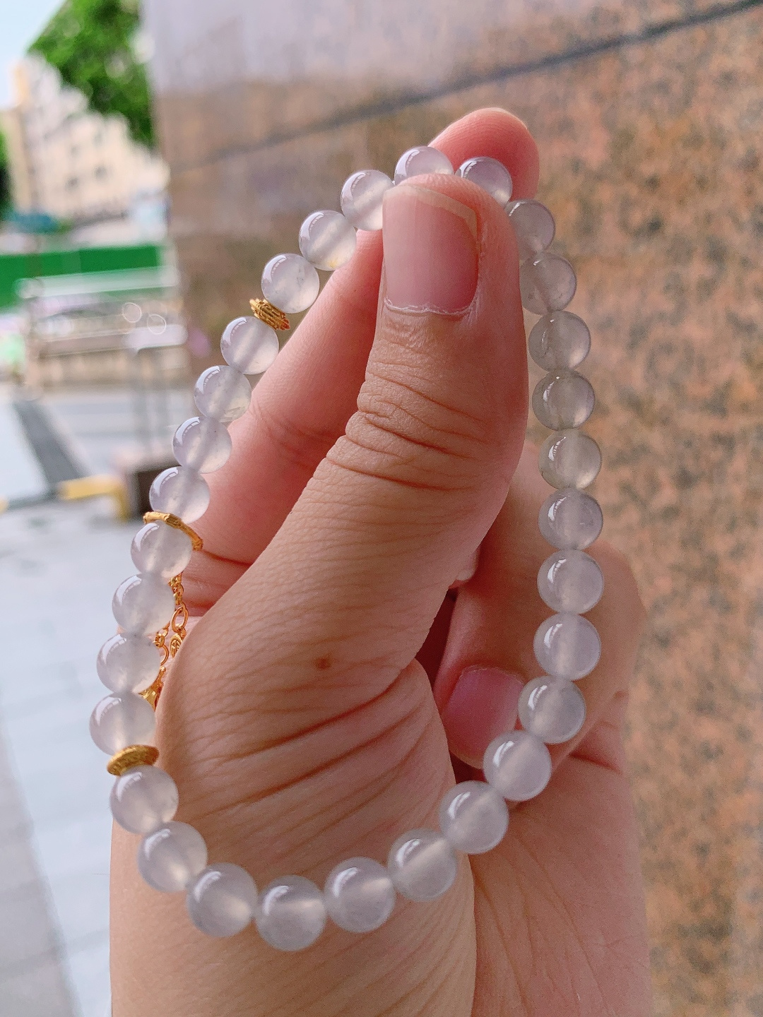 ️ 冰种珠珠手链，冰透起光干净通透，极简风耐看，卡6，68