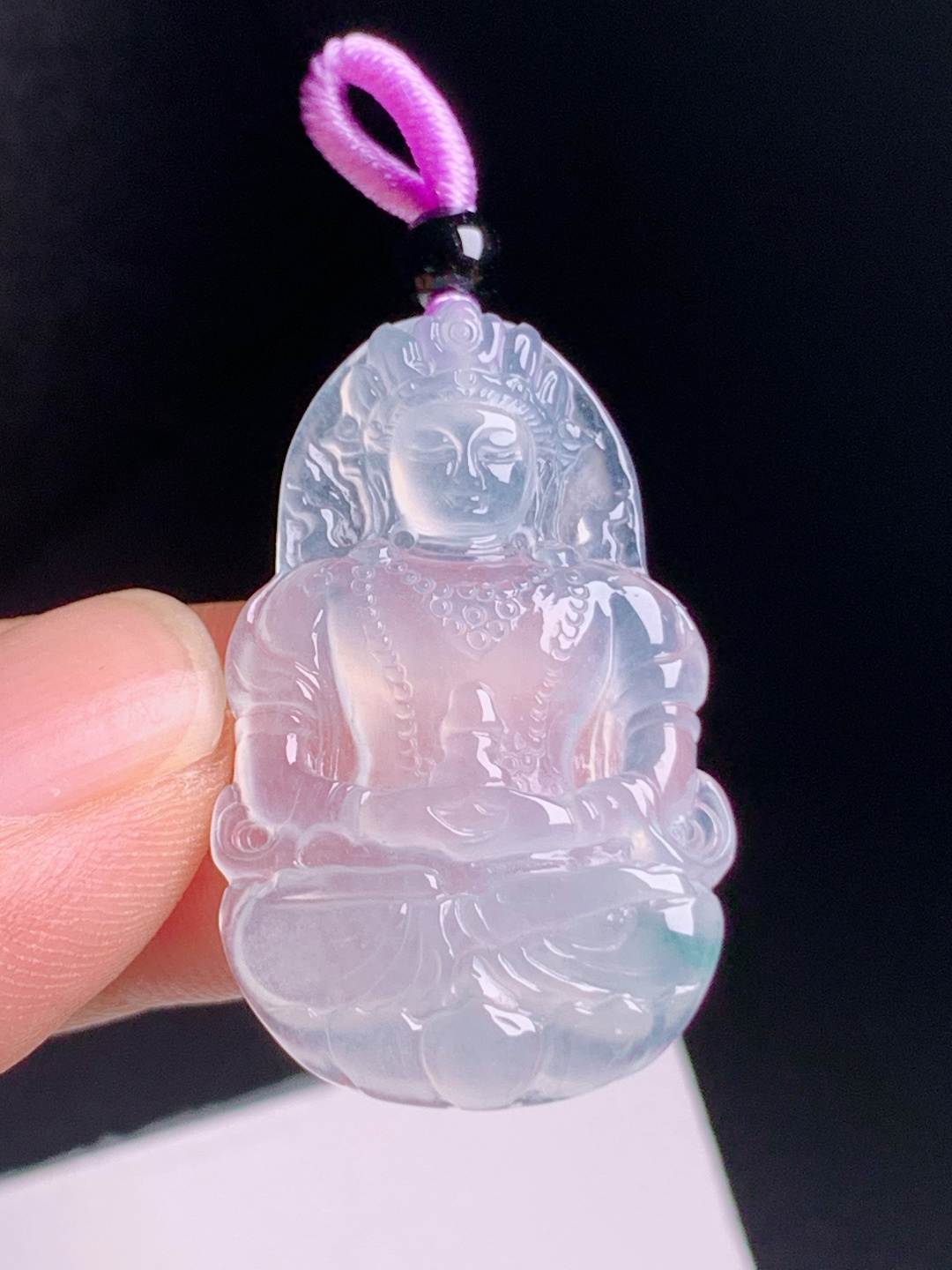 高冰度母观音，冰透纯净雕工精细，开脸端庄慈悲温婉