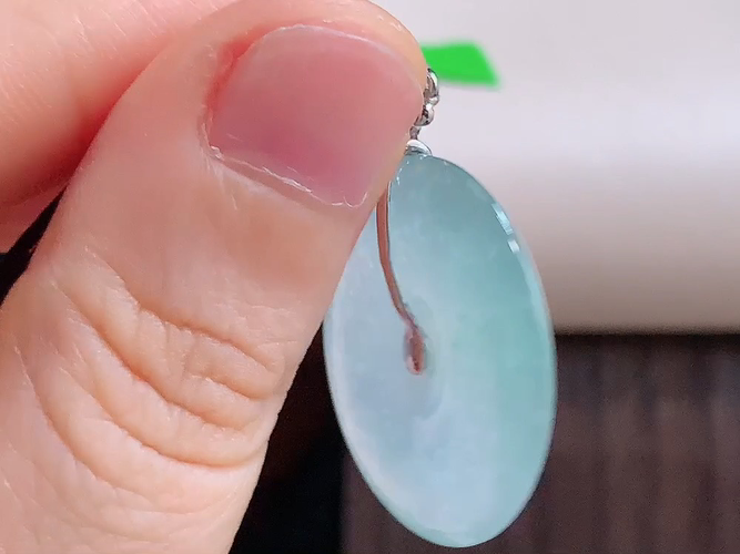 ️ 18K金伴钻平安扣，无裂，尺寸34.0/26.0-5.1mm，包A附证书
