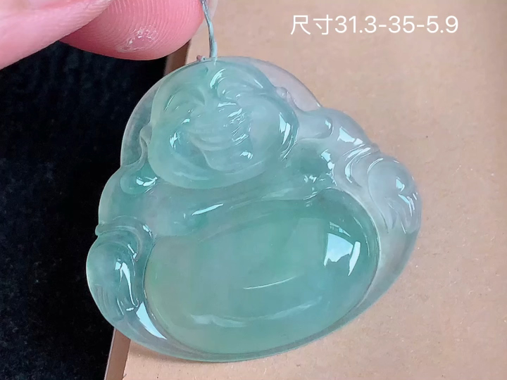 ️ 冰底色佛公,老坑冰透 种老水足 水润光泽,性比高,无裂,尺寸看图,31.3-35-5.9
